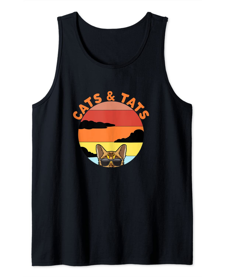 Cats and Tats - Funny Tattoo Bengal Cat Lover Tank Top