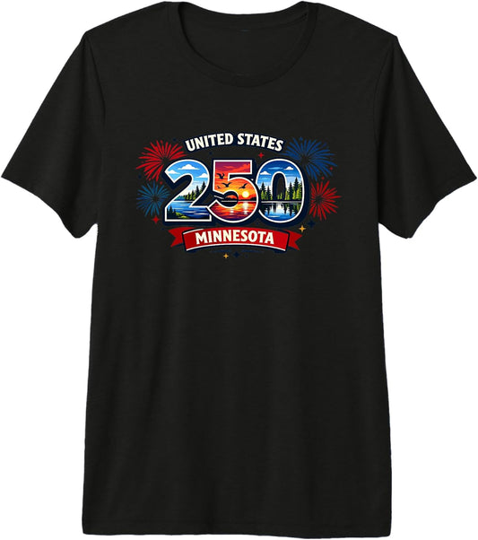 United States 250 Minnesota Tee Shirts for USA