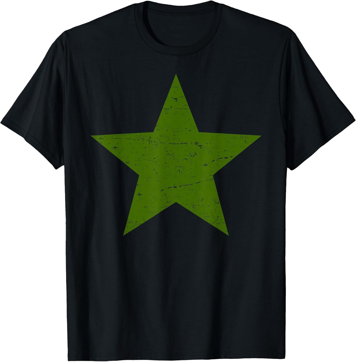 Grunge Alternative Distressed Green Star 90s rock music T-Shirt