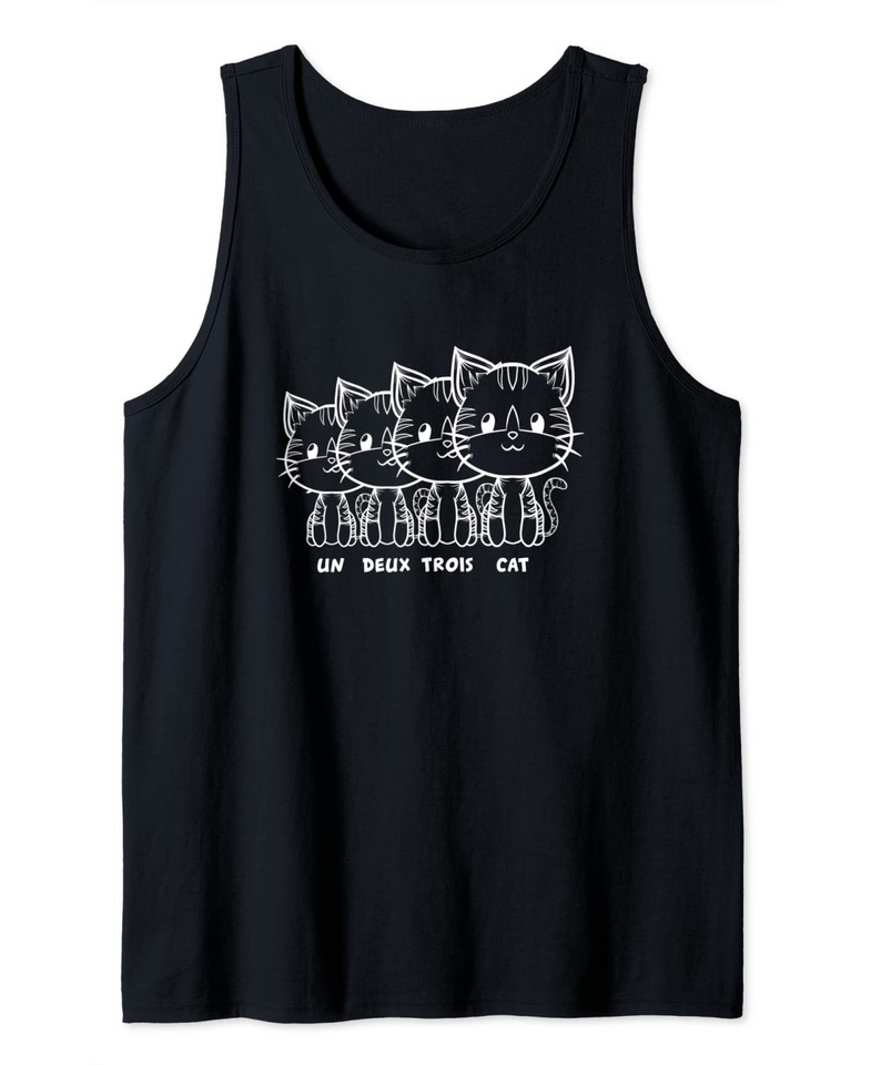 Kitten French Un Deux Trois Cat Tank Top