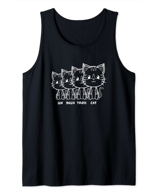 Kitten French Un Deux Trois Cat Tank Top