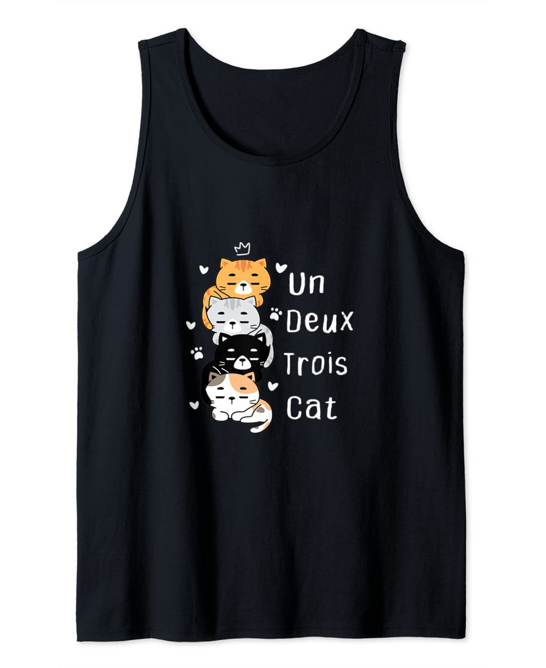One two three Cat Tank Top