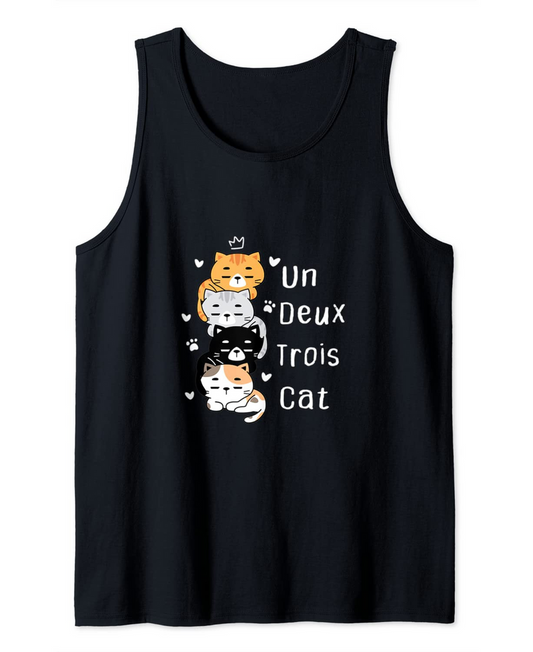 One two three Cat Tank Top