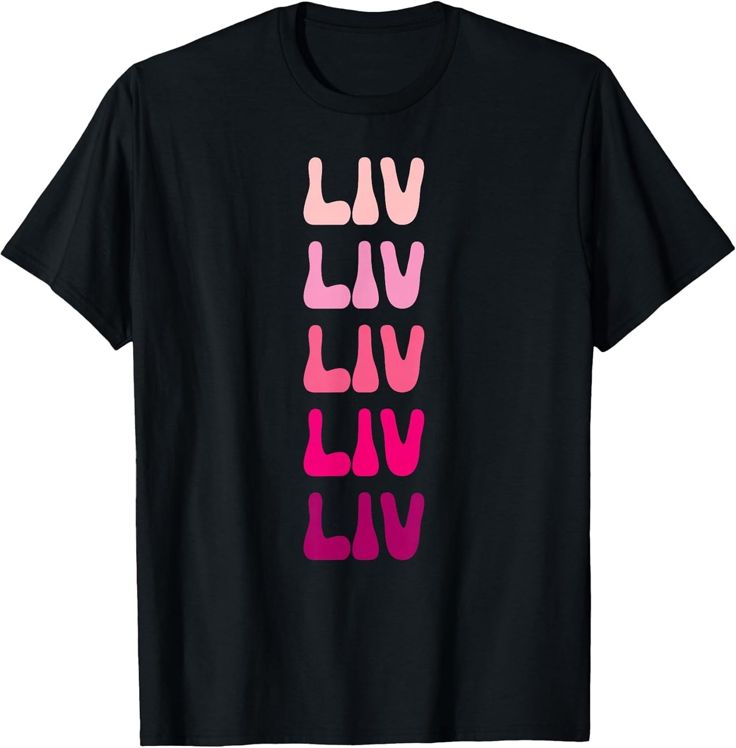 Liv First Name Minimalist Design T-Shirt