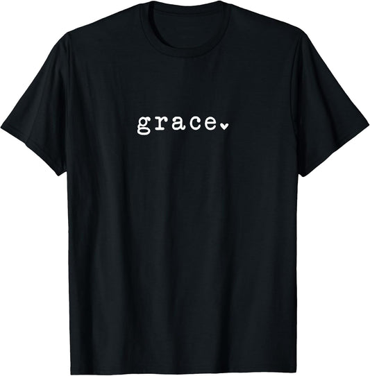 Minimalist Grace Christian Inspirational Religious Faith T-Shirt