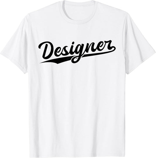 Retro Swoosh Job Title - Designer T-Shirt
