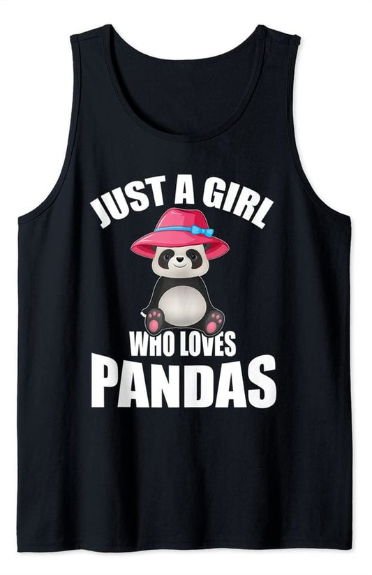 Just A Girl Who Loves Pandas Party Tank Top