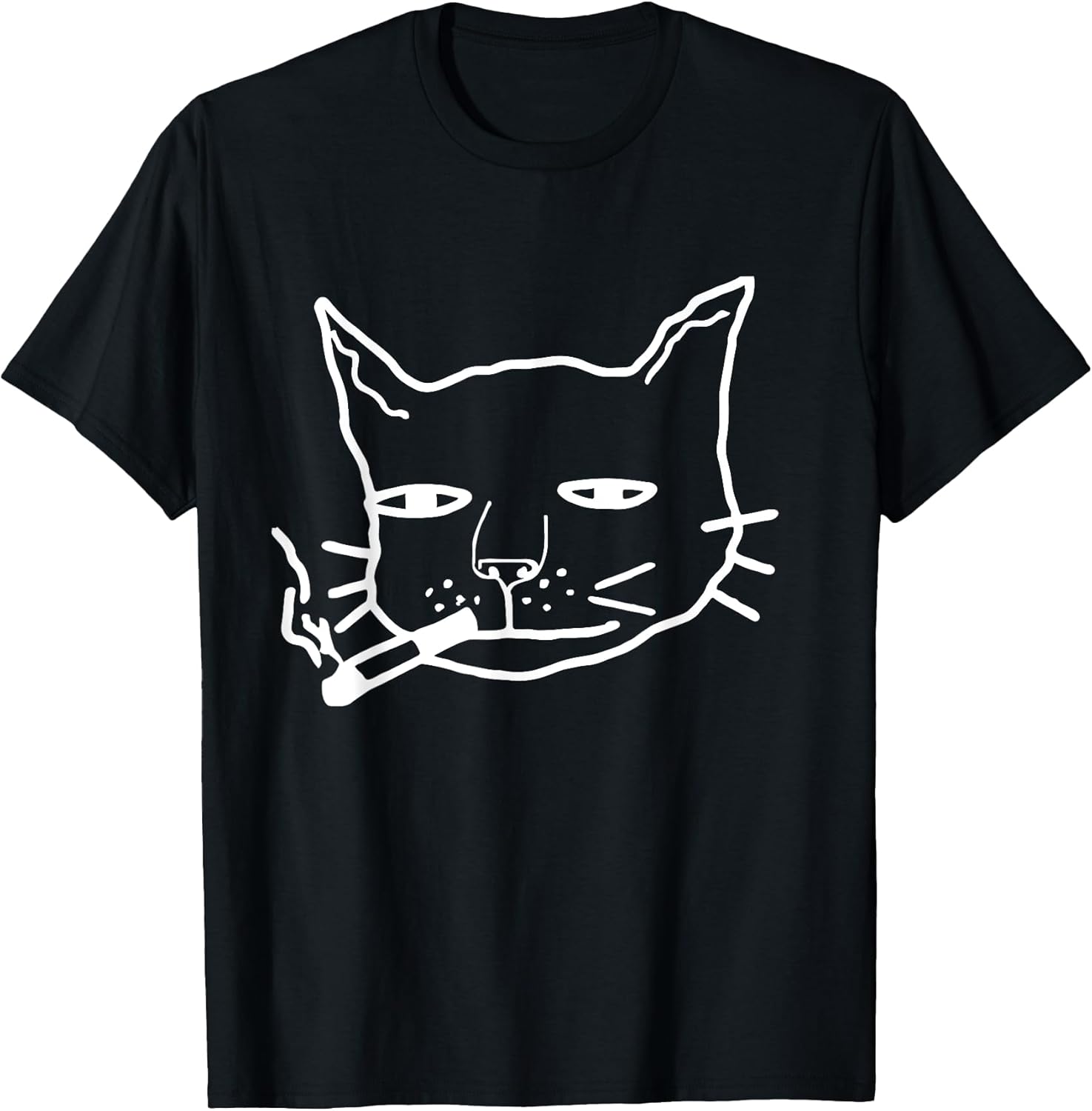 Smoking Cat with Cigarette - Cat Lovers T-Shirt for Men Women