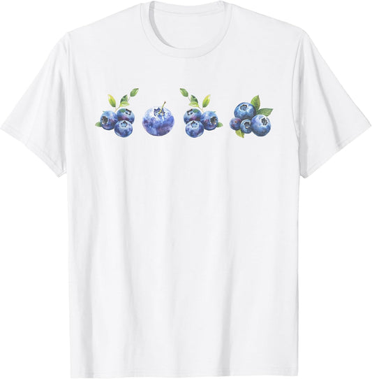 Blueberry Summer Cottagecore Berries Aesthetic Botanical T-Shirt