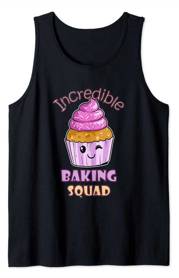 Cupcake Squad Tank Top Funny Baking Squad Cupcake Muffin Confectioner Tasty Baking