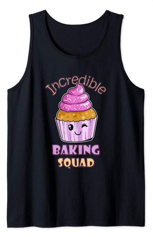 Cupcake Squad Tank Top Funny Baking Squad Cupcake Muffin Confectioner Tasty Baking