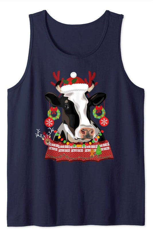 Cute Cartoon Cow Tank Top