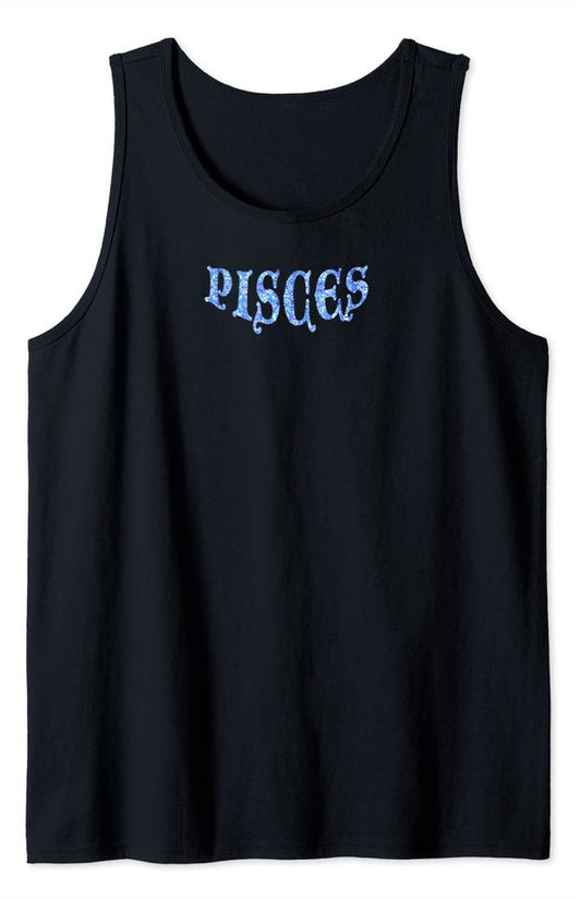 Pisces Art Tank Top fish Zodiac February birthday March Astrology dad mom