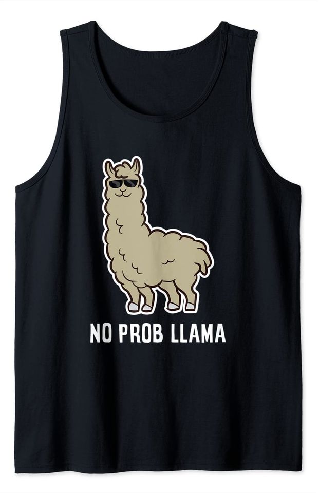 No Probllama Tank Top With Sunglasses