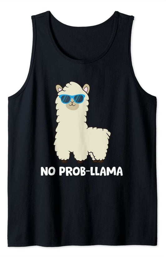 No Probllama Tank Top Llama Lover Alpaca