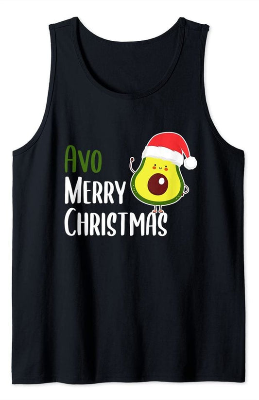 Avo Merry Christmas Avocado Pajama Mexican Navidad Tank Top