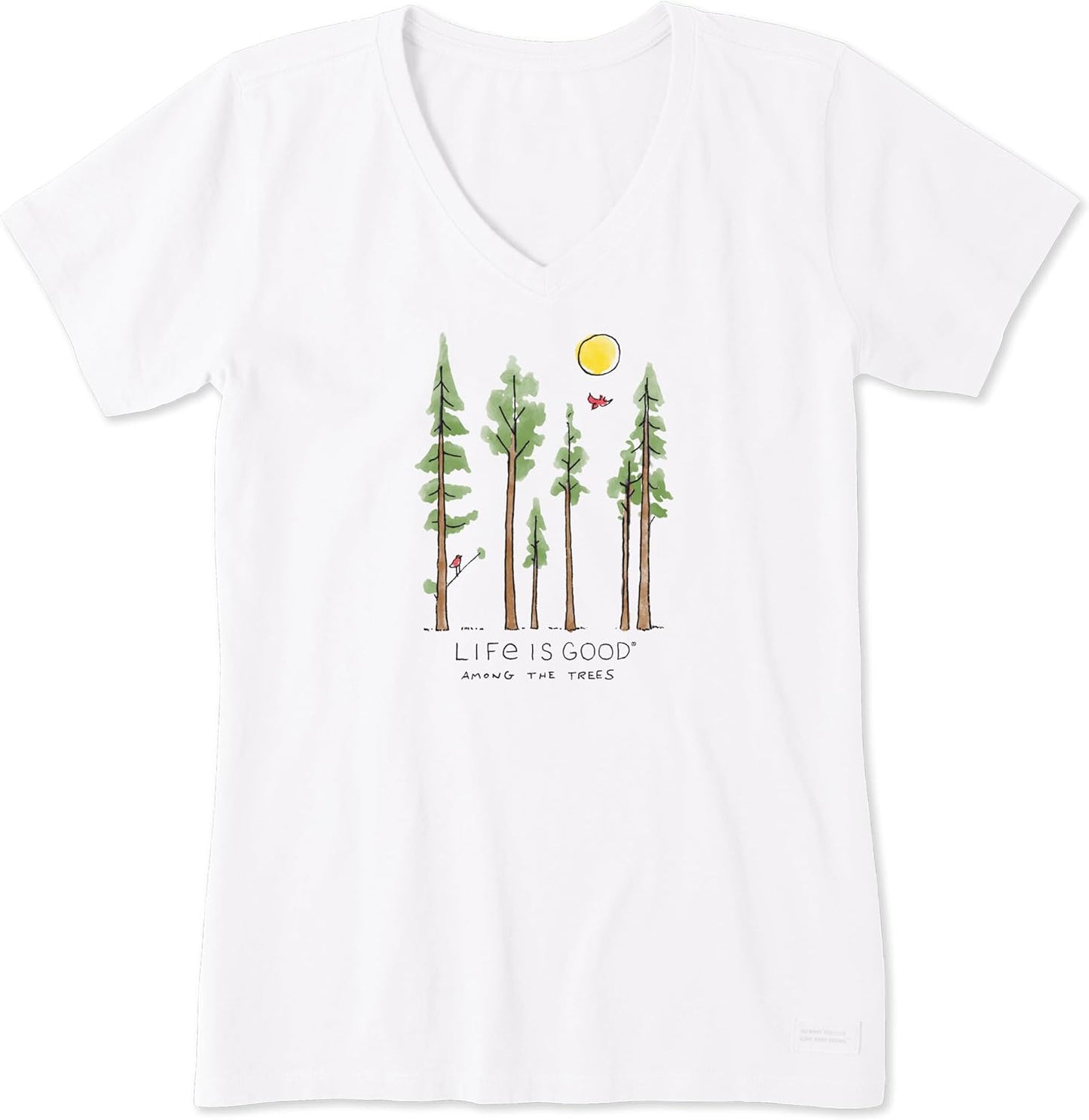 Women's Crusher Tee Shirt, Short Sleeve Cotton Graphic T-Shirts, Lig Among the Trees