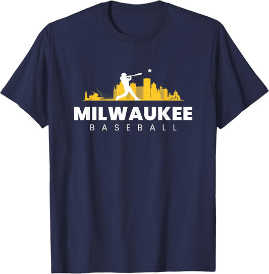 Milwaukee Baseball Vintage Minimalist Retro Baseball Lover T-Shirt