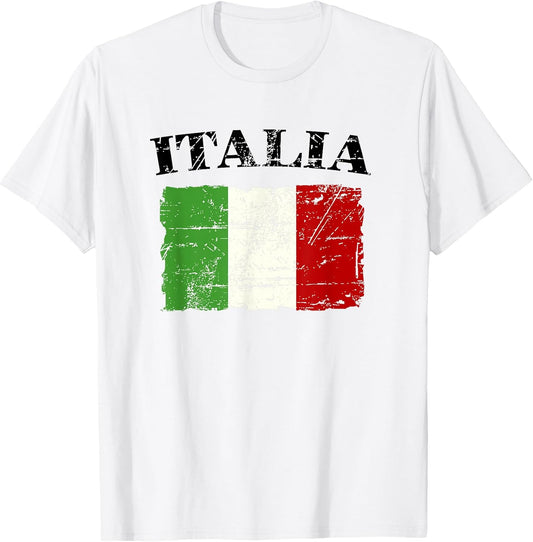 Italian Vintage Flag - Italy Retro Banner Ensign T-Shirt