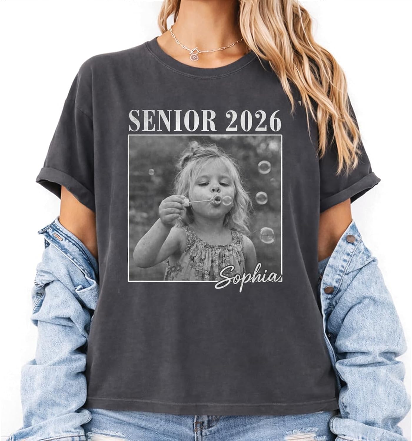 Personalized Senior 2026 Shirt, Custom Photo Graduation Tee, Class of 2026 High School Senior Shirt