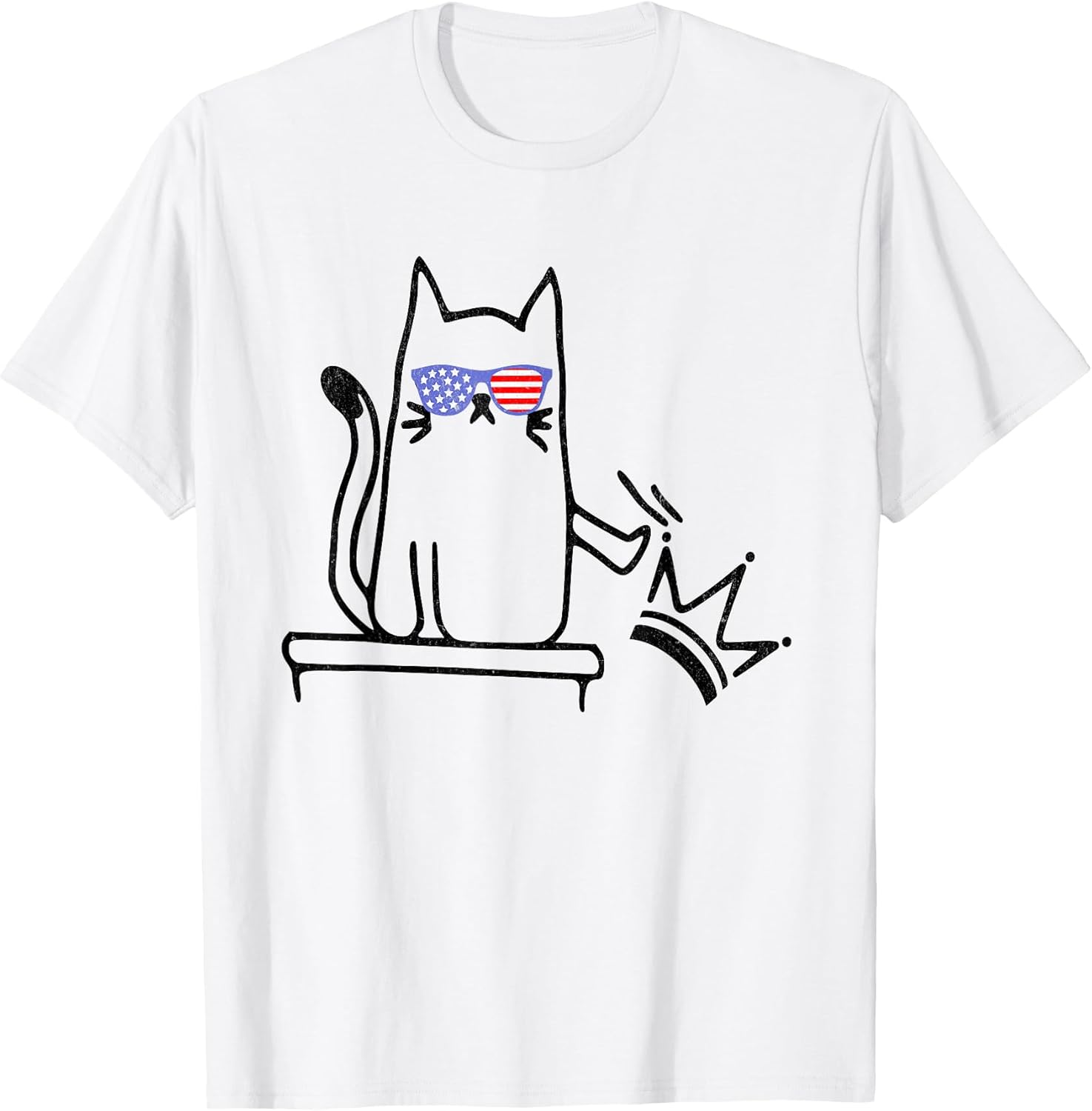 Cat No Kings in America Funny Political Cat Lady T-Shirt