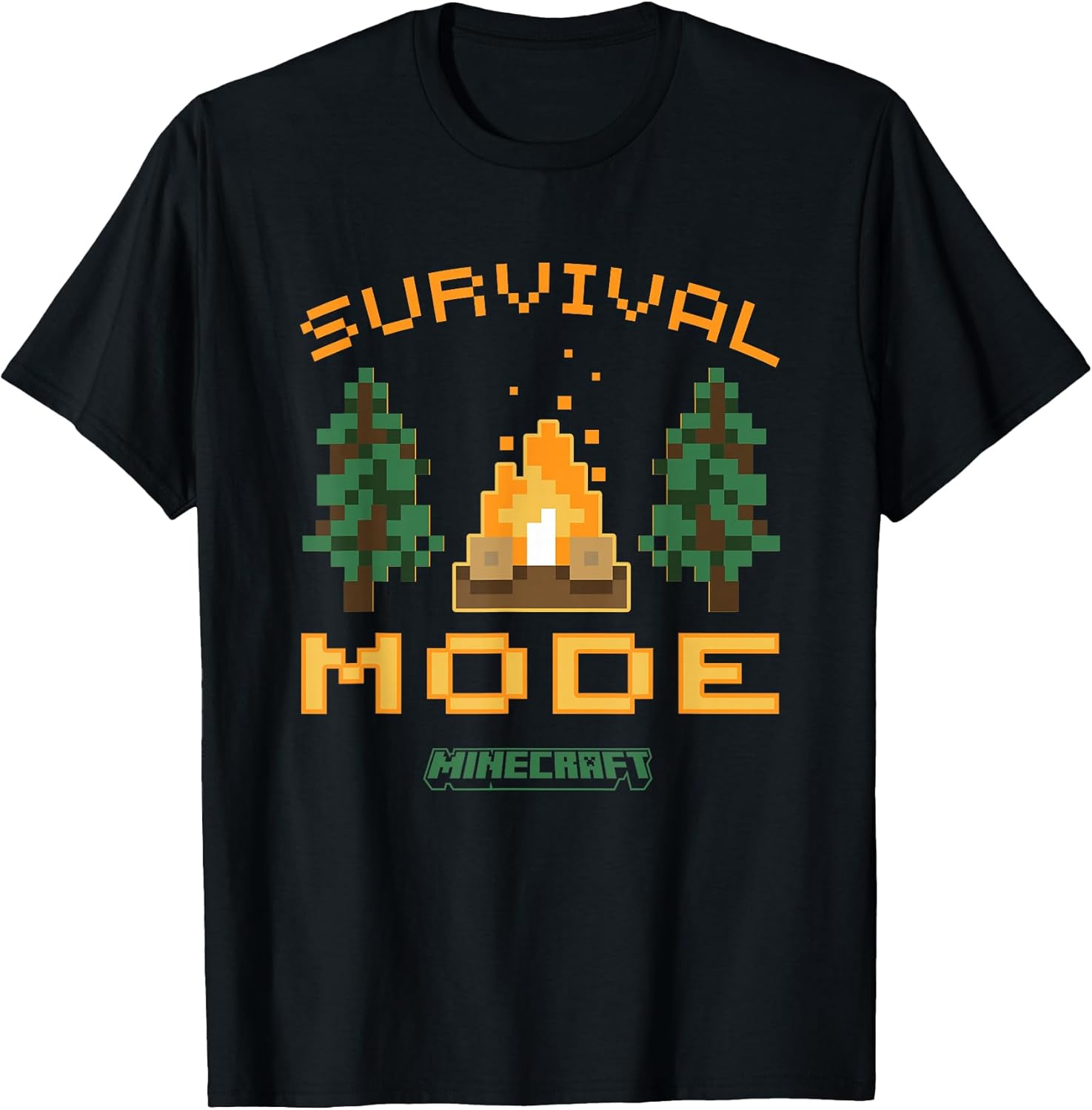 Survival Mode Campfire in The Woods T-Shirt