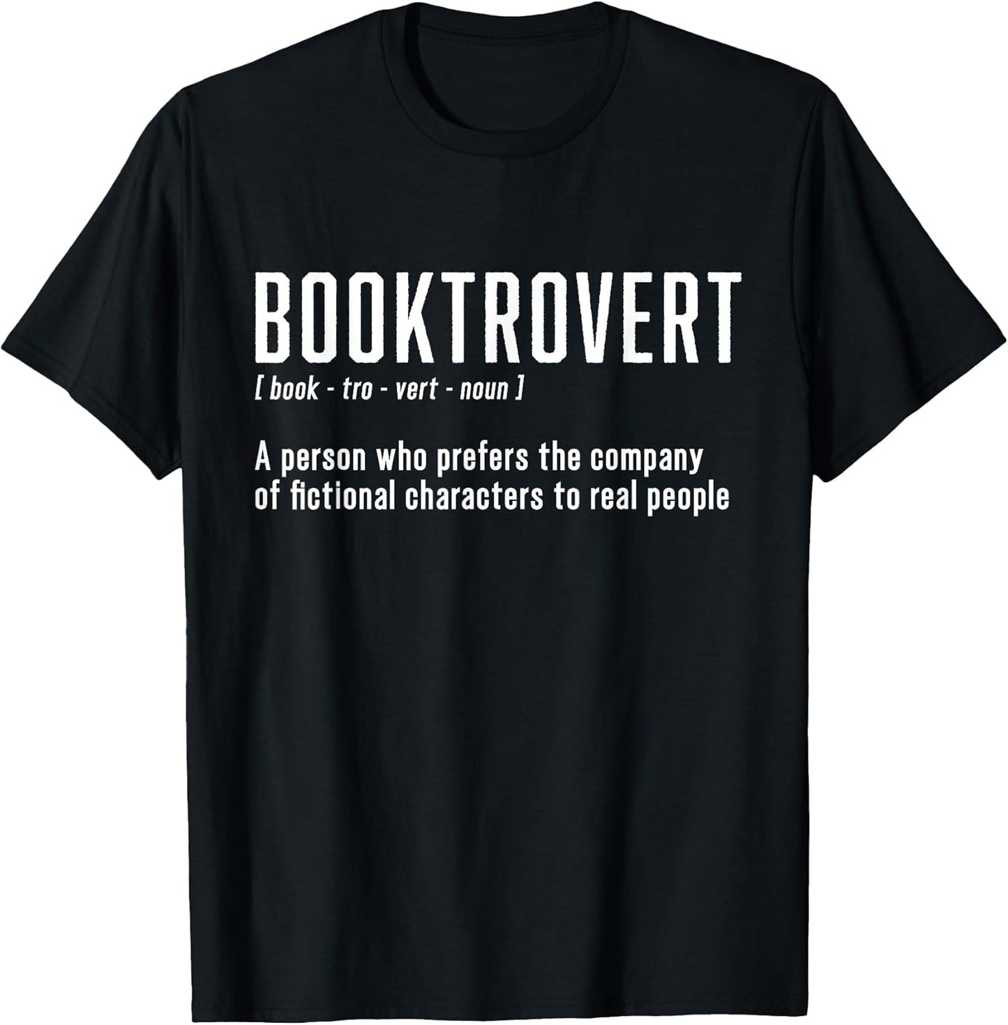Hilarious Booktrovert Definition & Book Lover Tees
