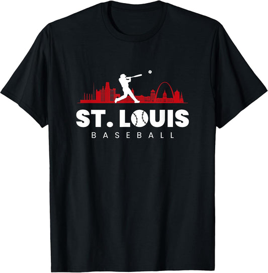 St Louis Baseball Vintage Minimalist Retro Baseball Lover T-Shirt