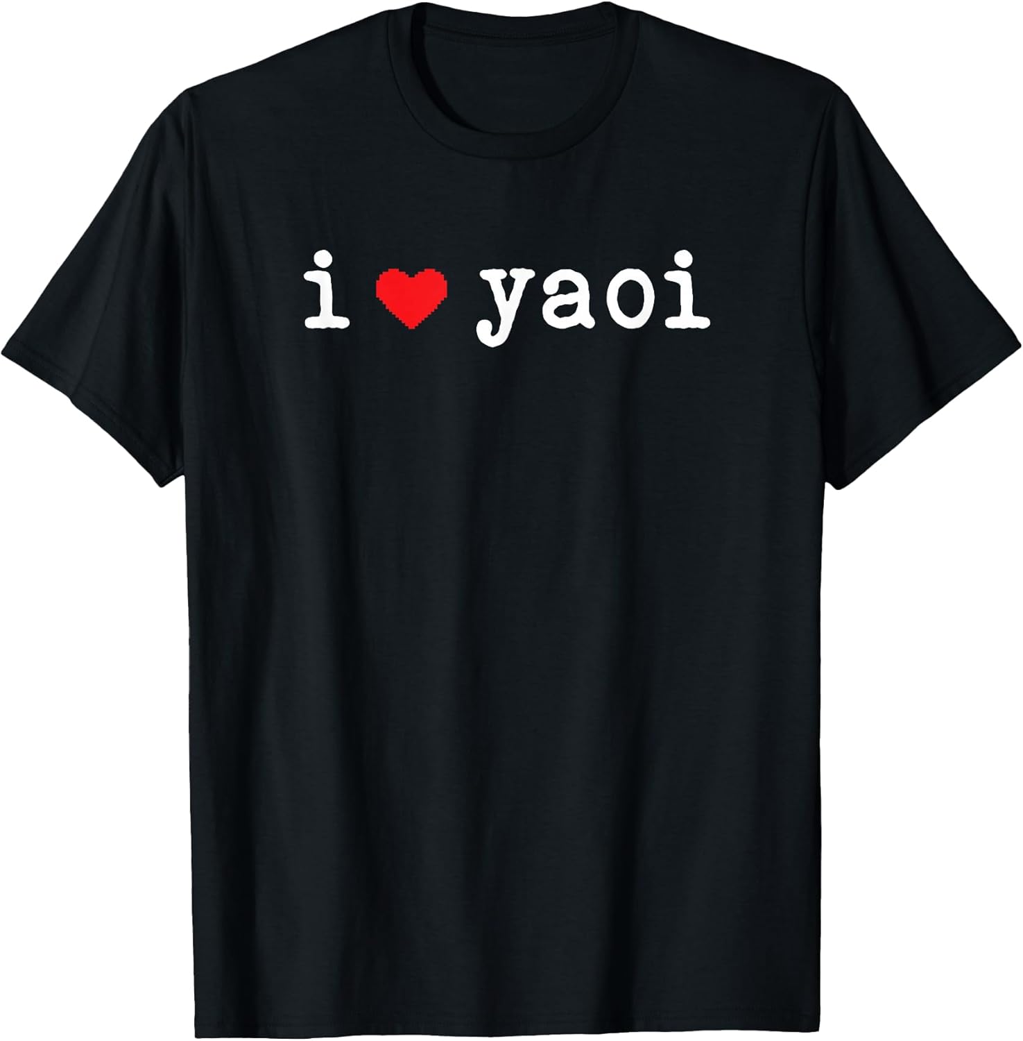 I Love Yaoi Funny Love Red Heart Minimalist T-Shirt