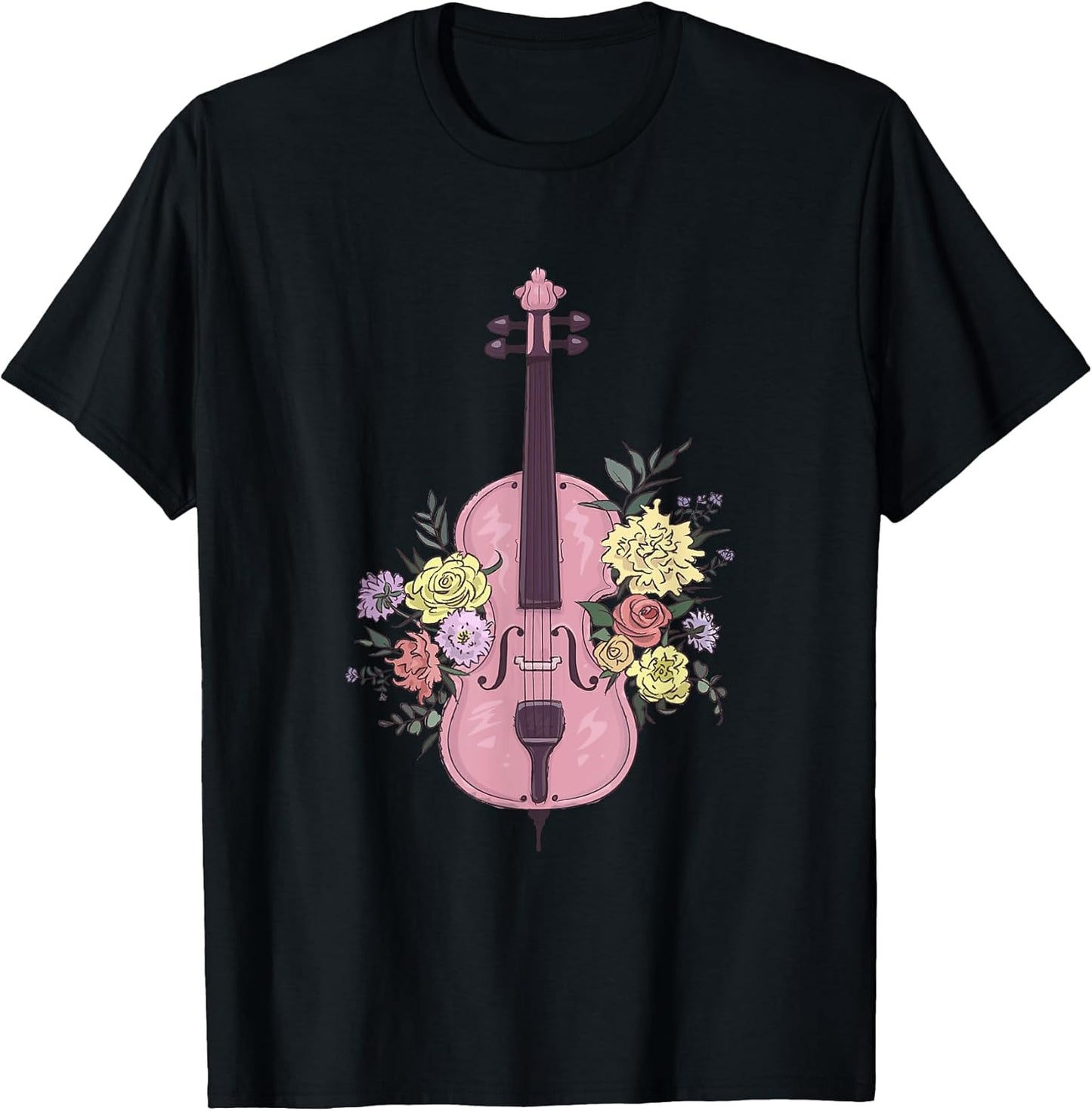 Violin Musician Gifts Floral Design Women Girl