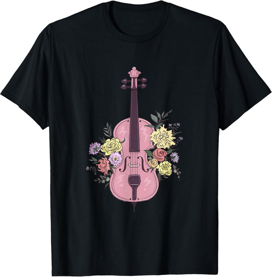 Violin Musician Gifts Floral Design Women Girl