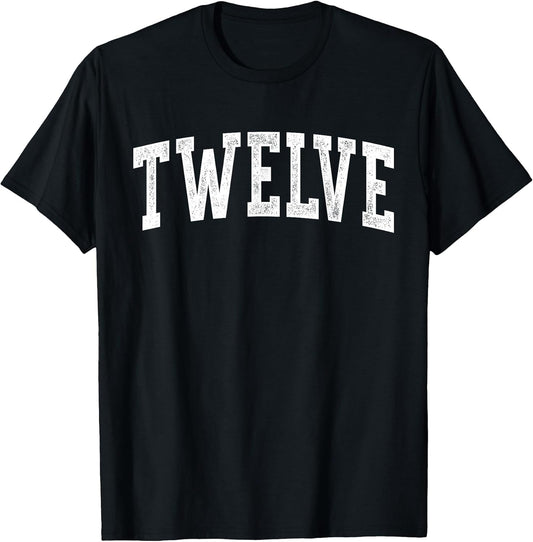 Twelve Minimalist 12th Birthday Design 12-Year-Old T-Shirt