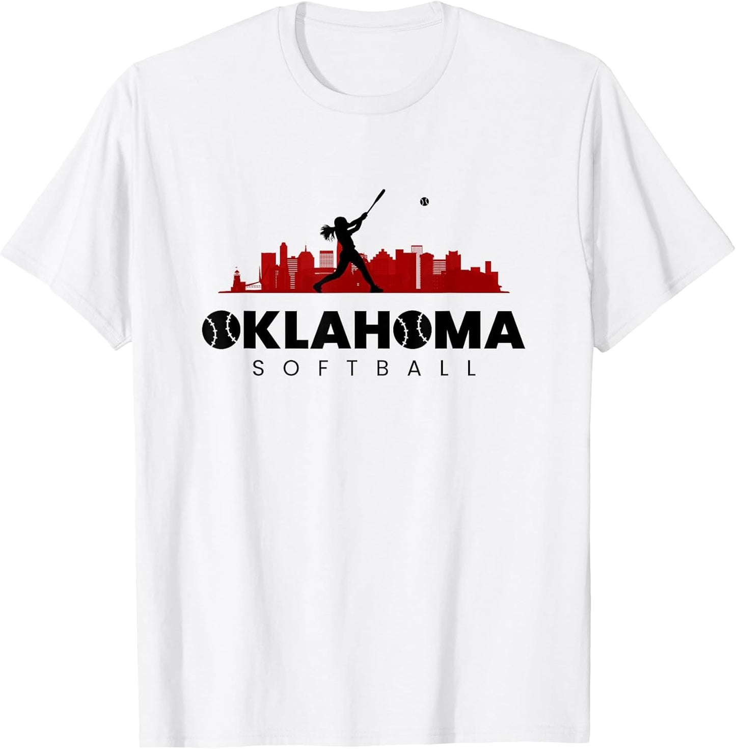 Oklahoma Minimalist Vintage Softball Lover T-Shirt