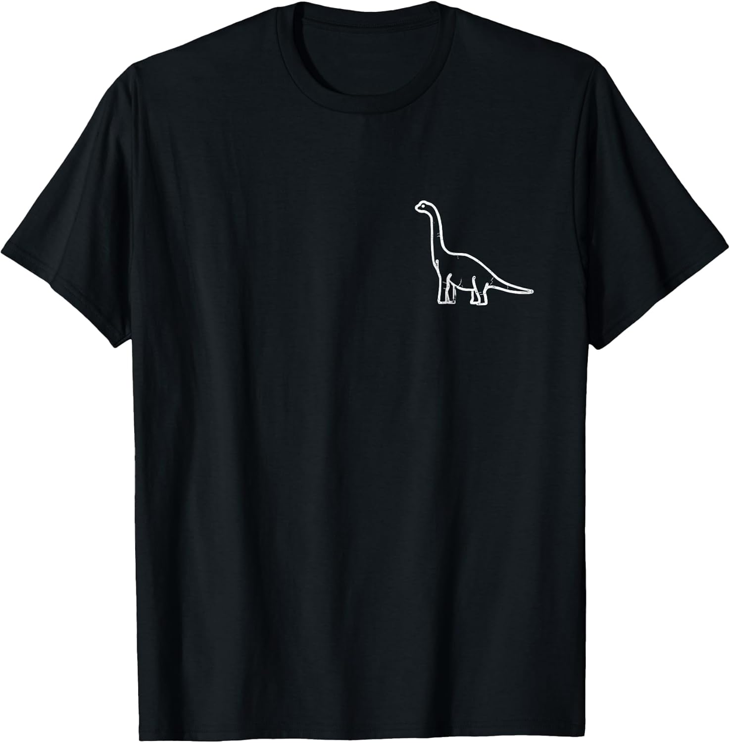 Minimalist Brontosaurus Outline Dino Lover Paleontology Gift T-Shirt