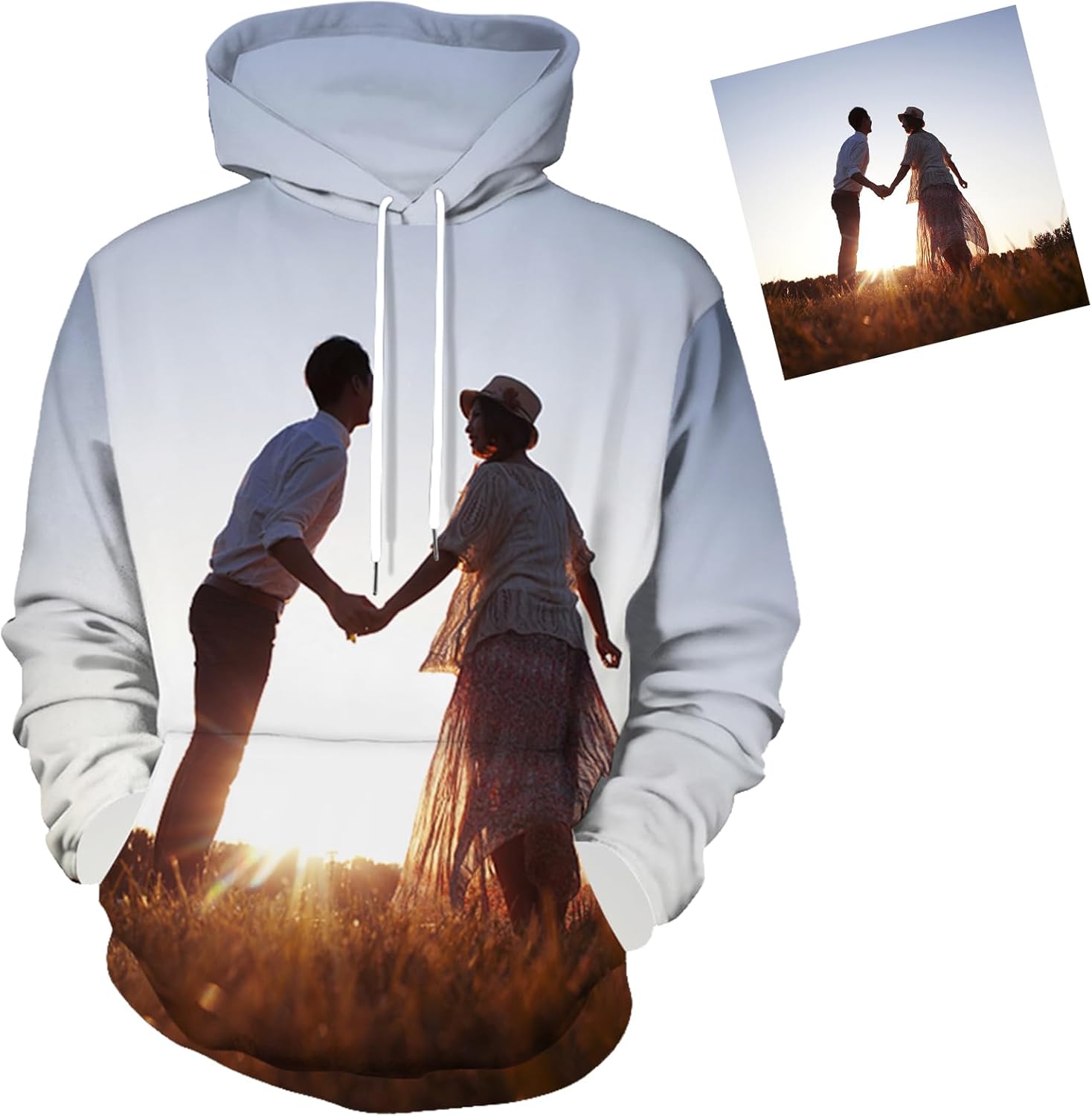 Custom Hoodies Design Your Own Personalized Pullover Sweatshirts with Pocket Customized Photo Hoodies for Men Women