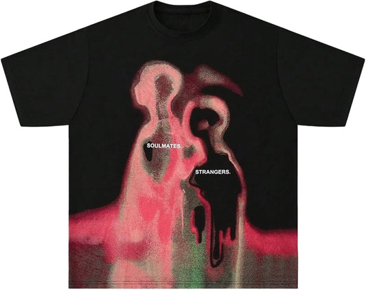 Men's Oversized Graphic T Shirts Short Sleeve Crewneck Tees Casual Summer Vintage Streetwear Tops