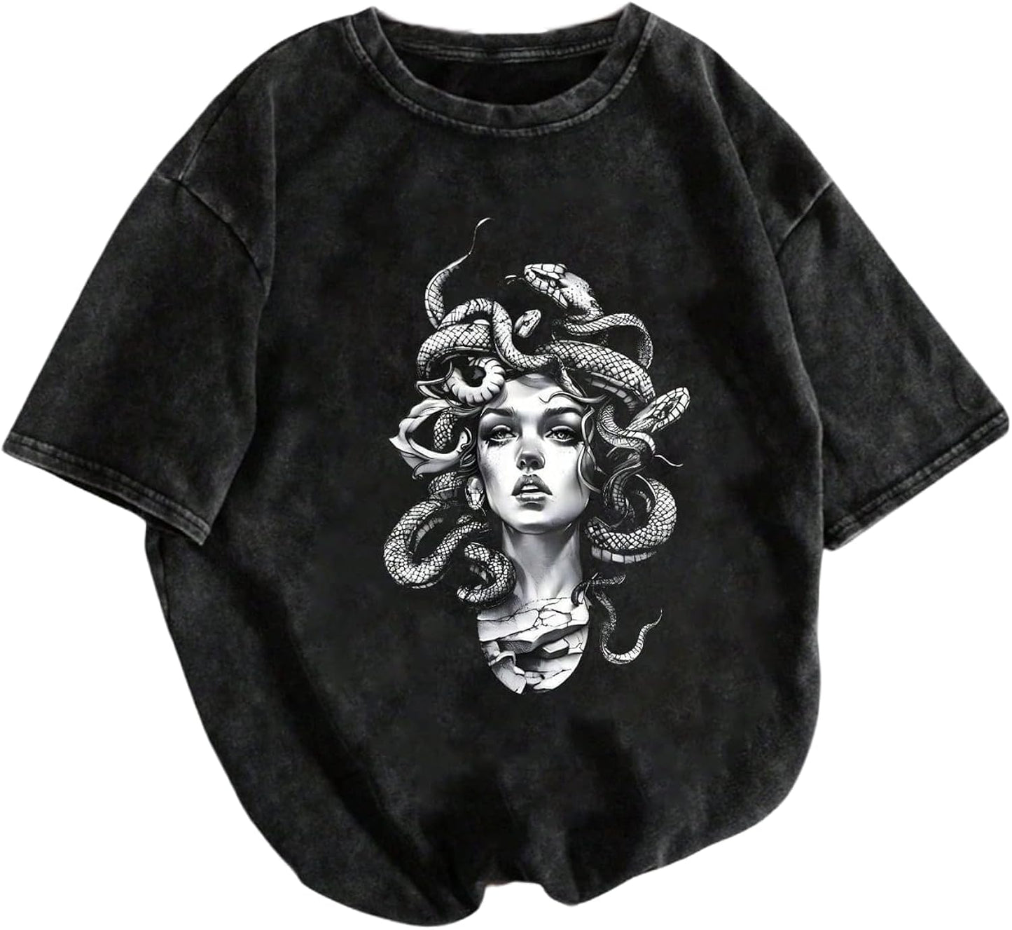 Women's Y2k Graphic Short Sleeve Tees Vintage Loose T Shirts Streetwear Grunge Summer Clothes