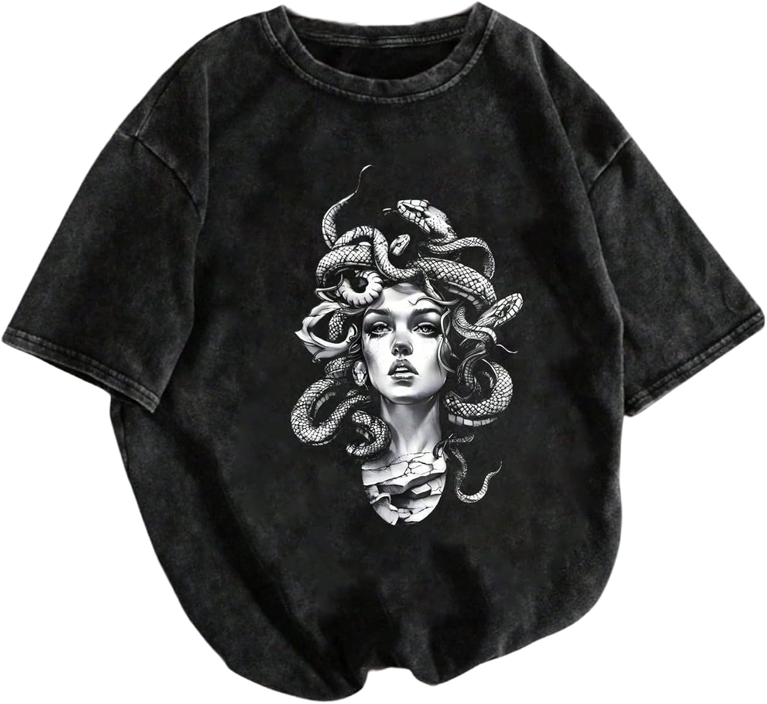 Women's Y2k Graphic Short Sleeve Tees Vintage Loose T Shirts Streetwear Grunge Summer Clothes
