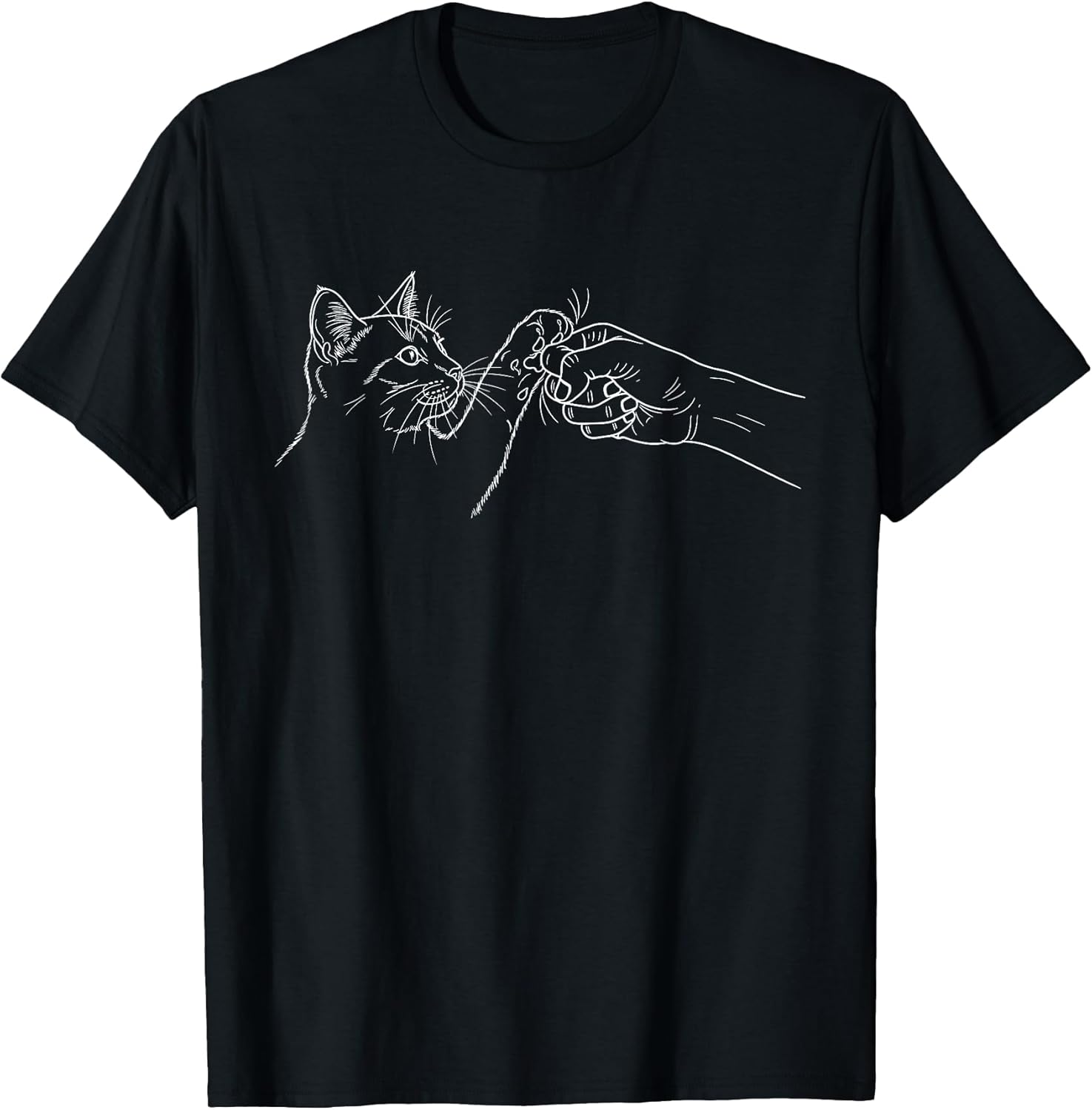 Funny Cat Punch Hand Friendship Fist Bump Cat Lovers T-Shirt