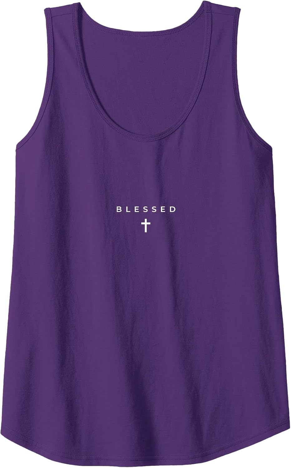 Blessed Cross Subtle Christian Minimalist Religious Faith Tank Top