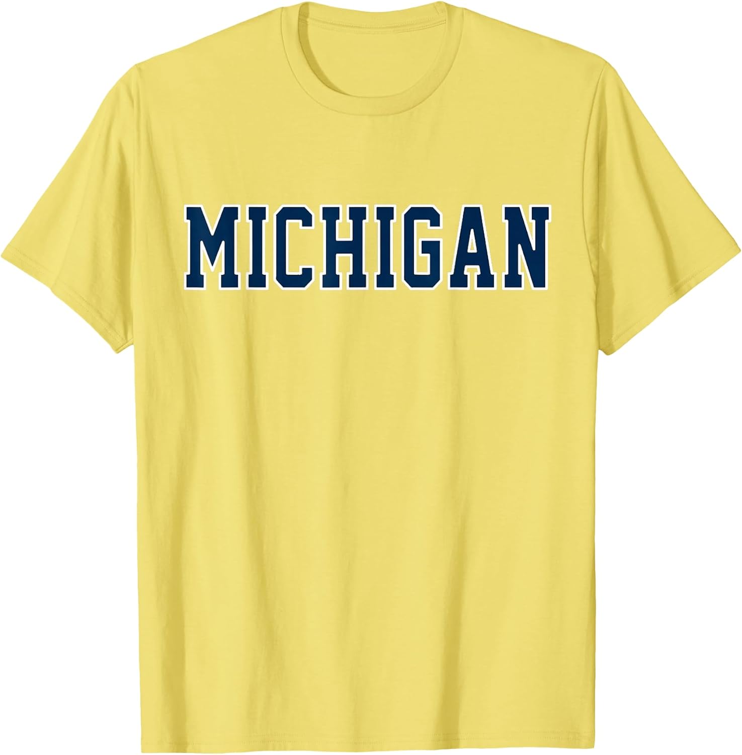 Vintage Michigan Look Blue Maize Men Retro Gold Michigan Tee T-Shirt