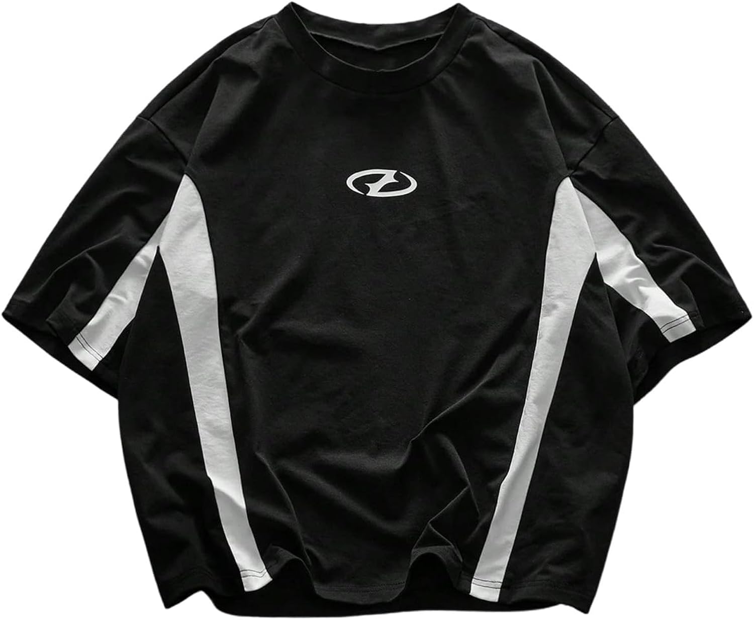 Men's Number Graphic Oversized Jersey Shirts Short Sleeve Crew Neck Baggy Summer T Shirt