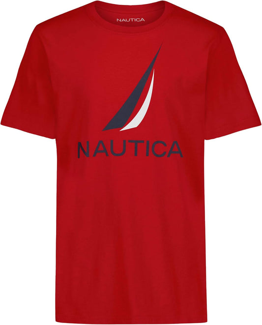 Boys' Short Sleeve J-Class Logo Crew Neck T-Shirt, Soft, Comfortable, Relaxed Fit
