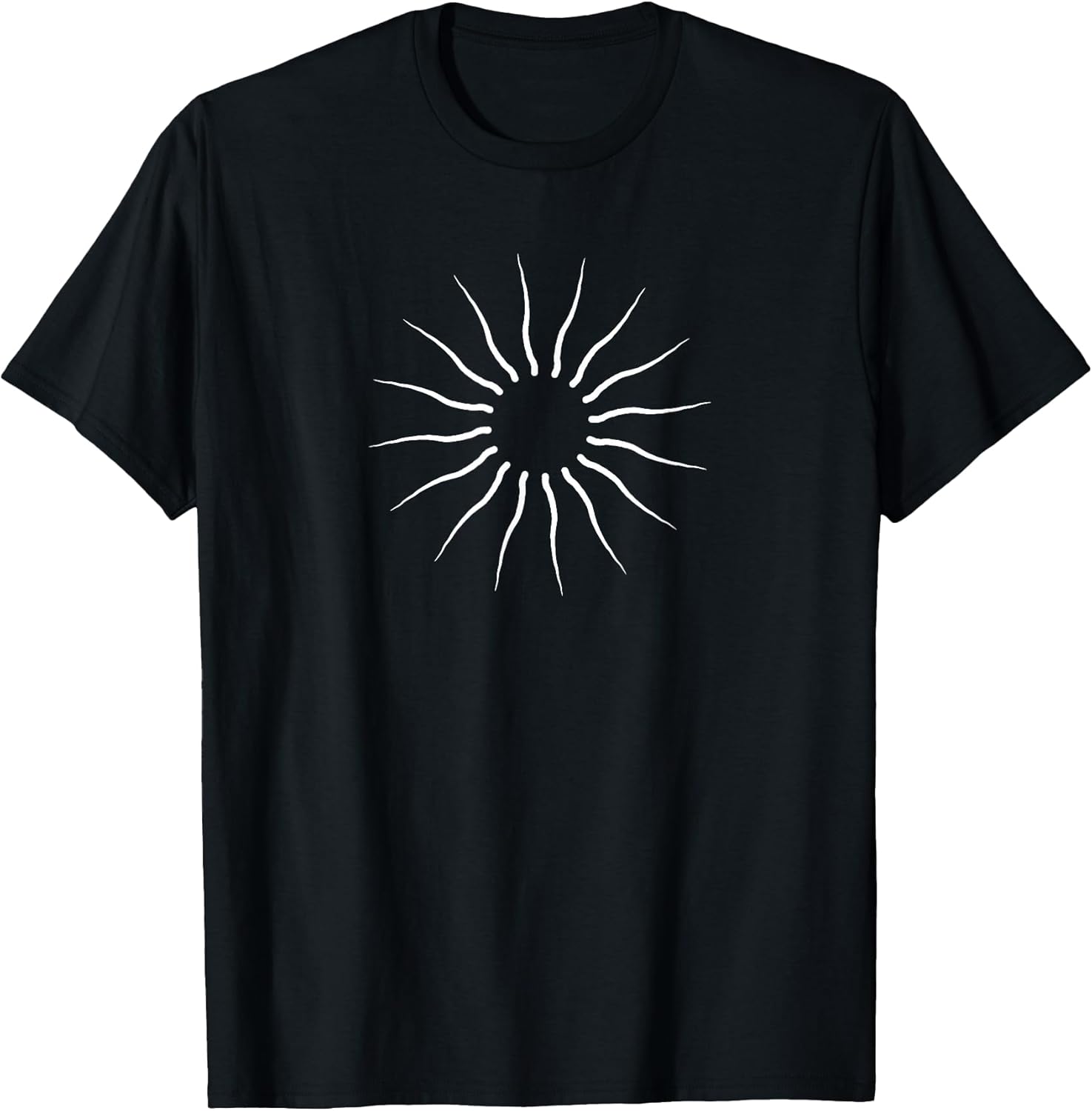 Cool Surf Aesthetic Summer Waves White Line Minimalist Sun T-Shirt
