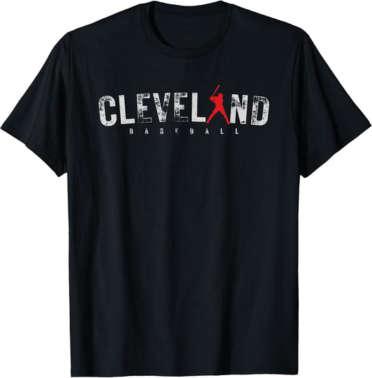 Cleveland City Baseball Gift Vintage BALLBASE T-Shirt