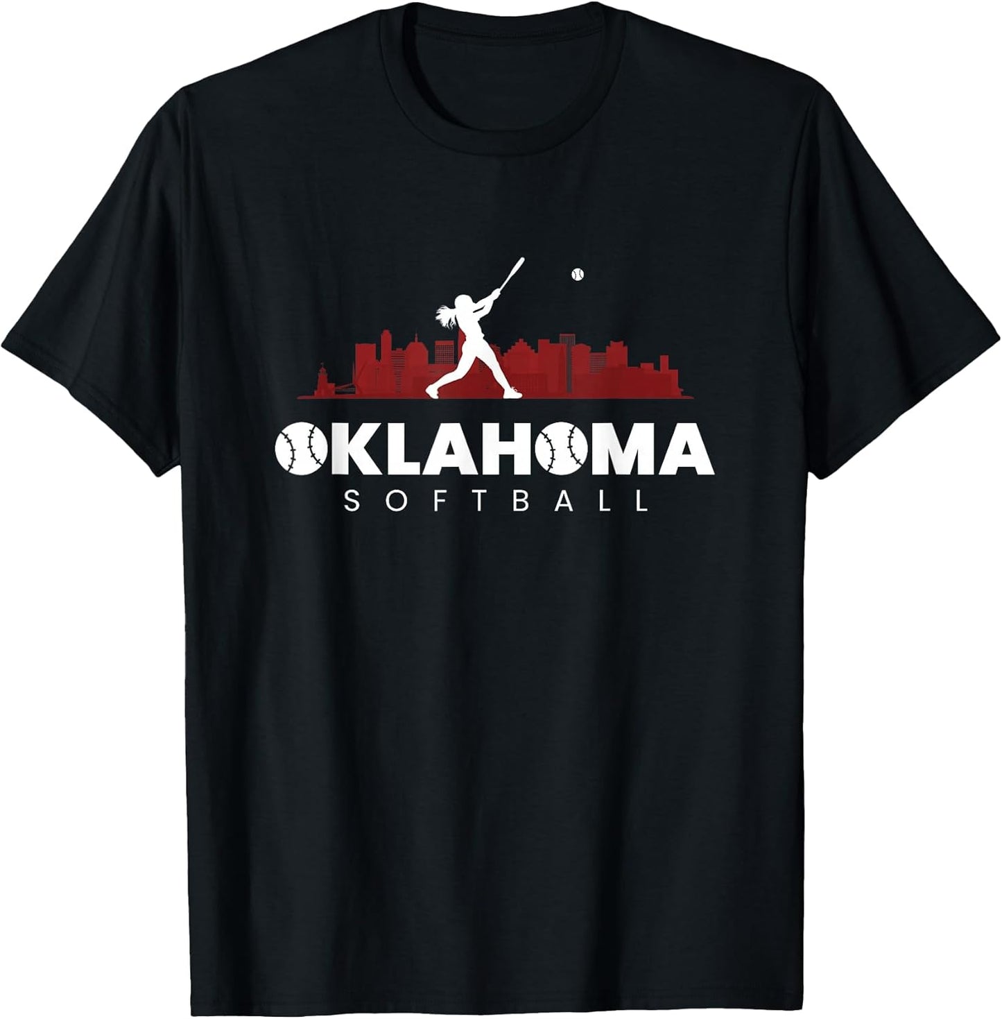 Oklahoma Softball Vintage Minimalist Retro Softball Lover T-Shirt