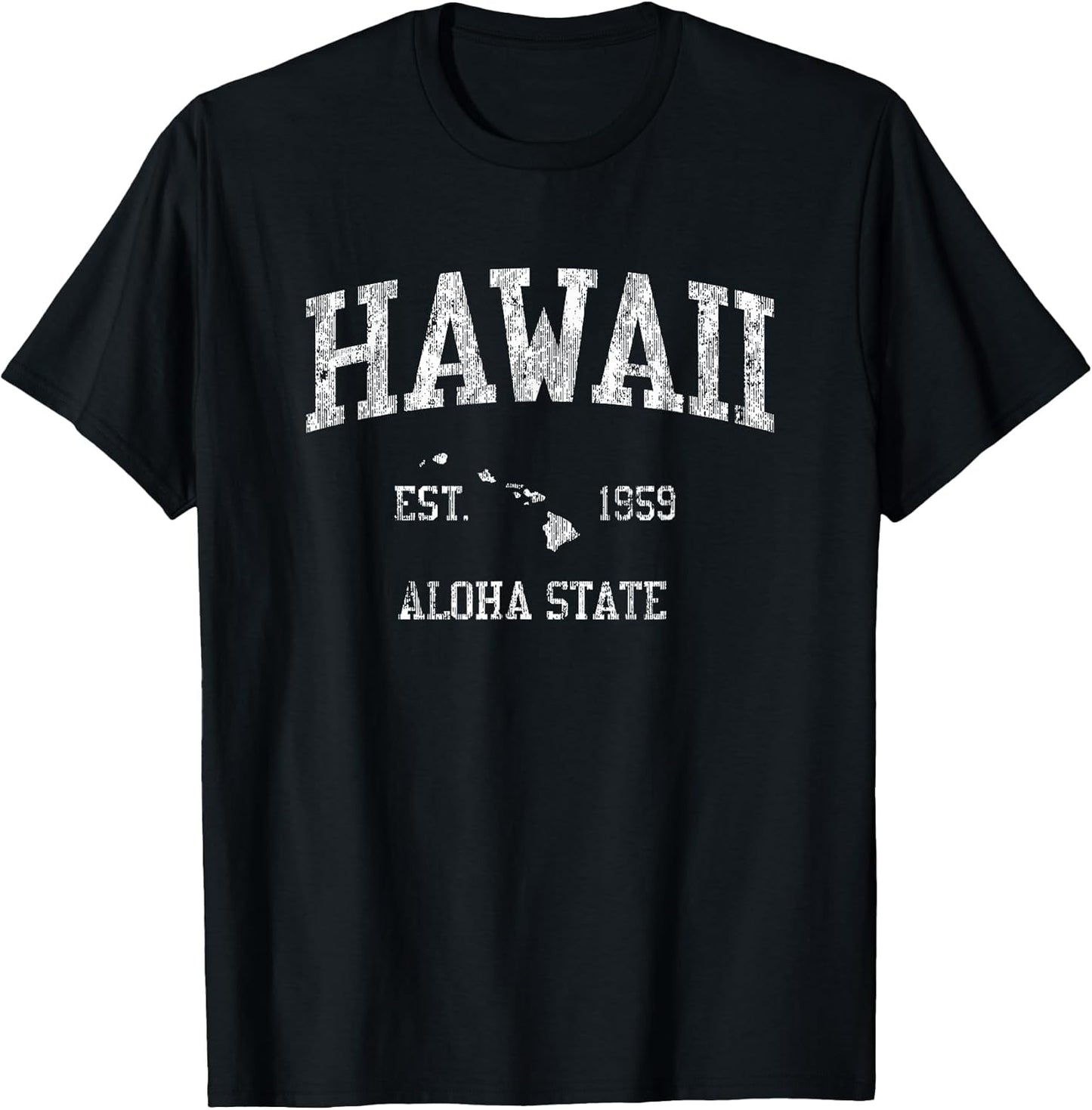 Hawaii T-Shirt Vintage Sports Design Hawaiian Islands HI Tee T-Shirt
