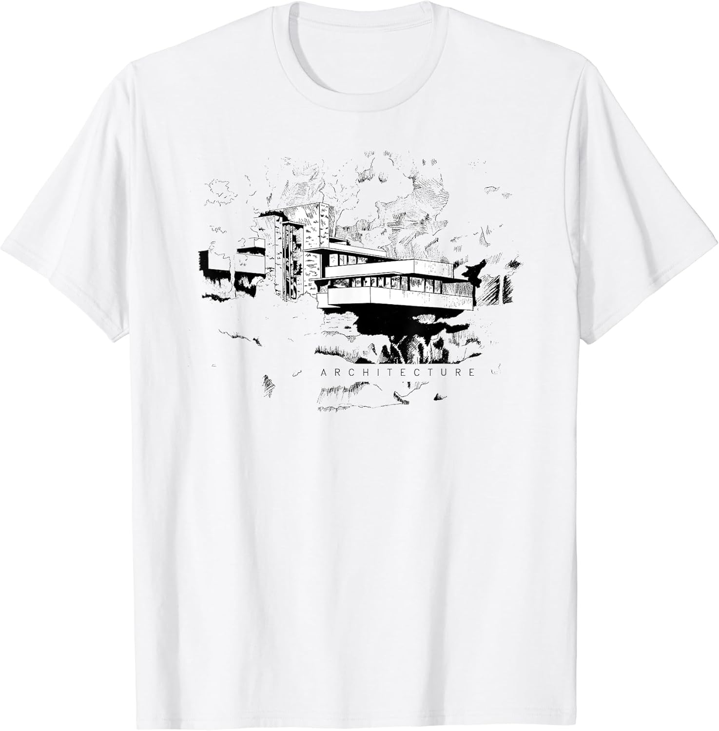 Architectural designer architect sketched building - Tshirt