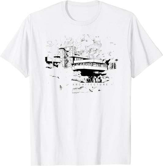 Architectural designer architect sketched building - Tshirt