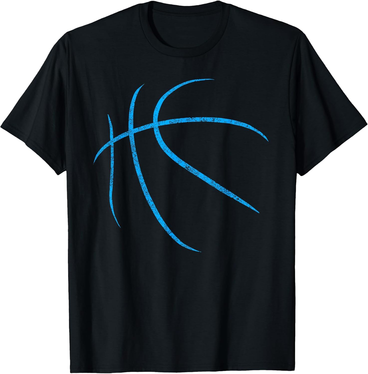 Blue basketball ball minimalist sports T-Shirt